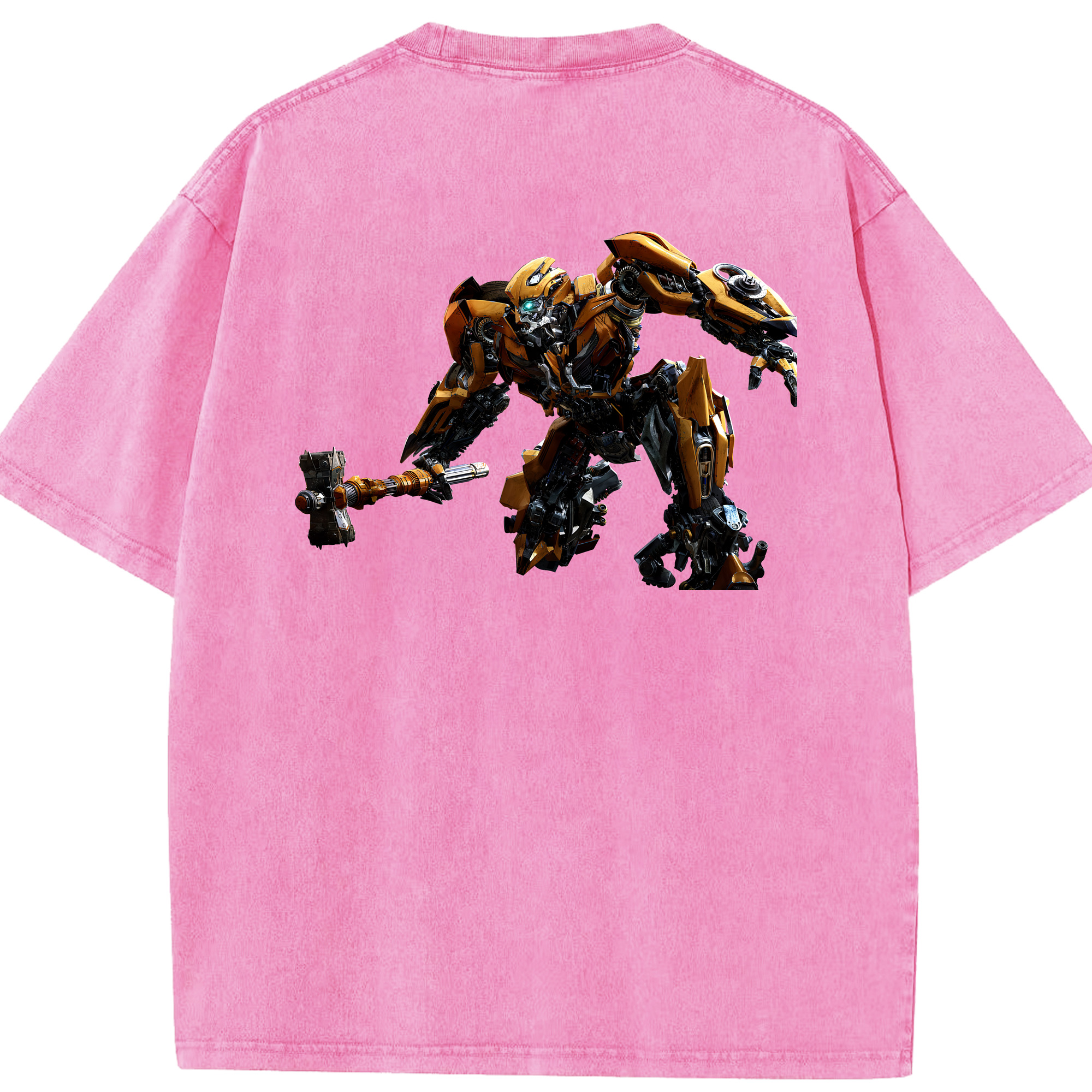 （画像用） Transformers トランスフォーマー 綿100% ヴィンテージ風 半袖Tシャツ（背面プリント）